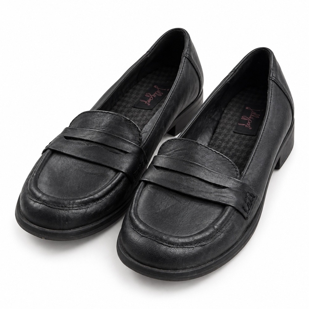 Jellypop Vintage Y2K Black Heeled Penny Loafers Pumps Women's Size 9